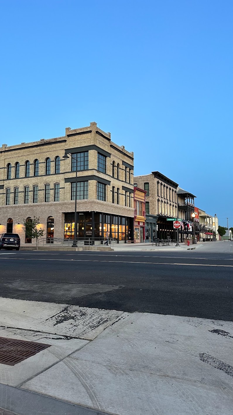 Historic storefronts and walkable streets in downtown Navasota